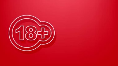 18 'in altında işaret işareti. 18 'den fazla. Sansürlü iş kavramı.