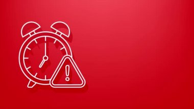 Yarım tonda kırmızı alarm veren klasik bir ikon. Haber çanı simgesi. Hareket Grafiği