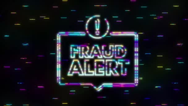Fraude alarm. Beveiliging Audit, Virus scannen, schoonmaken, elimineren van malware, Ransomware. Beweging Grafiek — Stockvideo