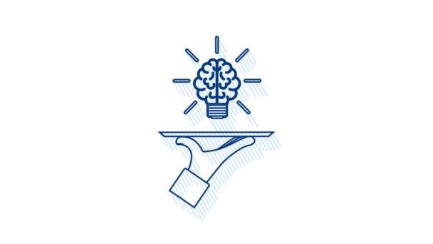 Shadow idea for concept design. Lightbulb icon. Idea, solution, business, strategy concept. Motion Graphic — Stock Video