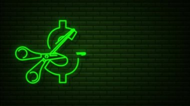 Neon tarzı fiyat indirimi. Hareket Grafiği, çizgi film karakteri