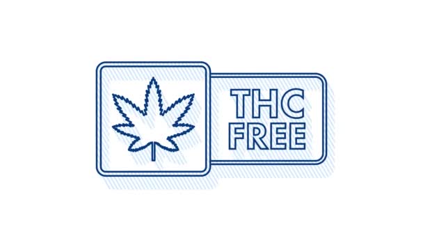 Feuille de cannabis créative icône Ombre. Modèle pour CBD Cannabidiol. Graphique de mouvement — Video
