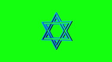 Yıldız David, her amaç için harika bir tasarım. 3D sanat simgesi. Hareket Grafiği.