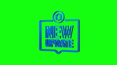 Modern 3D 'de kırmızı güncelleme pankartı. Web tasarımı. Hareket Grafiği