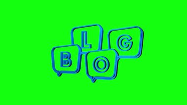 Blog balonu. İnternet teknolojisi. Hareket Grafiği. İletişim teknolojisi