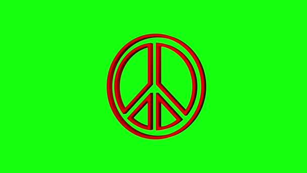 Peace world 3d sign, great design for any purposes. Счастливые люди. Значок карты мира. Motion Graphic — стоковое видео