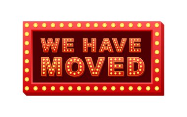 Retro ışık metni taşıdık. Retro ampul. Vektör stok illüstrasyonu