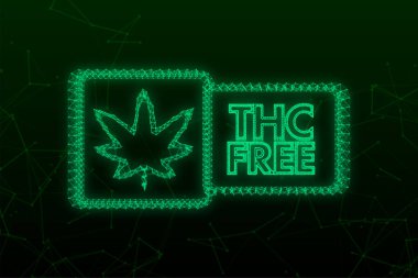 Yaratıcı kenevir yaprağı vektörü Plexus simgesi. CBD Cannabidiol şablonu. Vektör illüstrasyonu