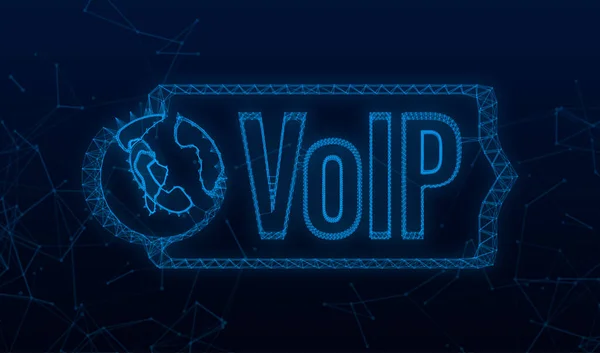 Технологія VoIP, голос через IP. Інтернет-виклик банера. Піктограма Плекса. Векторні ілюстрації — стоковий вектор