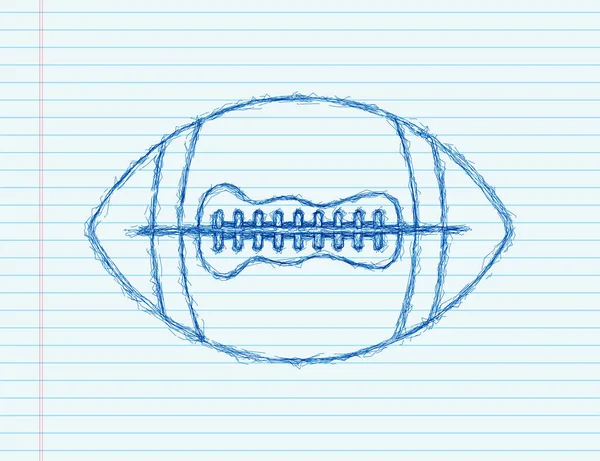 American Football e rugby icona dello sketch sportivo. Uno striscione. Illustrazione dello stock vettoriale — Vettoriale Stock