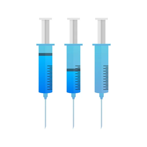 医疗注射器的图案。注射器The injection syrringe.矢量存量说明. — 图库矢量图片