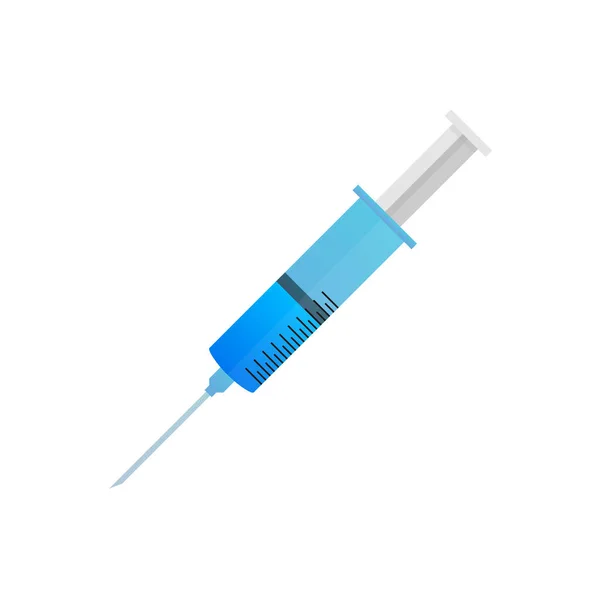 Medical syringe icon. The injection syringe. Vector stock illustration. — Stock Vector