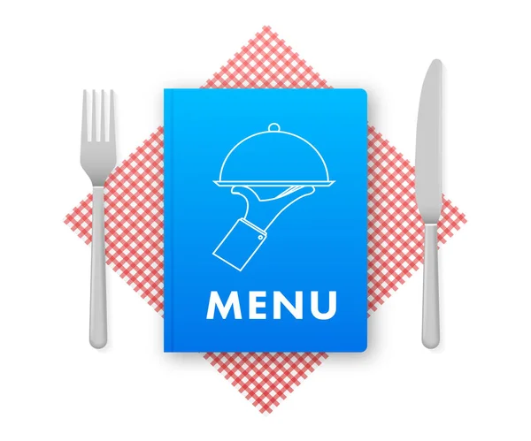 Menu book. Food menu design template. Cafe and restaurant book. Vector stock illustration. — Stock Vector