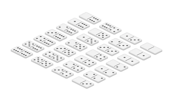 Jeu Domino complet. élément graphique du jeu. Illustration vectorielle. — Image vectorielle