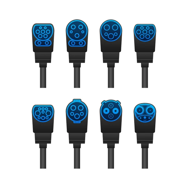 Elektro-Ladestation Blue charge car ports. Symbol, Logo Vektor Illustration. — Stockvektor