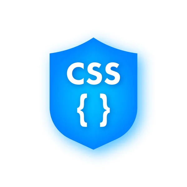 Cascading Style Sheets, css label. Hoge prestaties. Voorraadillustratie van vectoren. — Stockvector