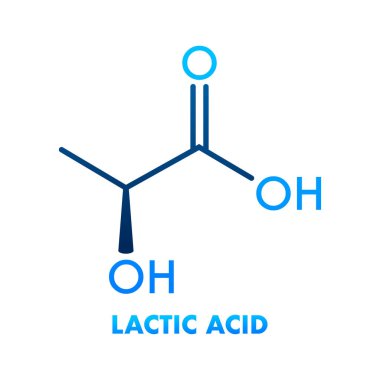 Probiotics bacteria vector design. Icon with lactic acid formula clipart