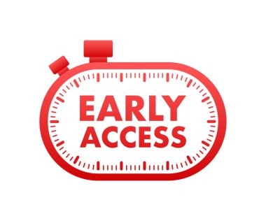 Kırmızı erken erişimi olan klasik bir ikon. Vektör simgesi izole edilmiş şablon.