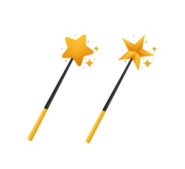 Şeffaf arkaplanda düz altın çizim. Gerçekçi ışık etkisi. Yıldız vektör rüzgar büyüsü.