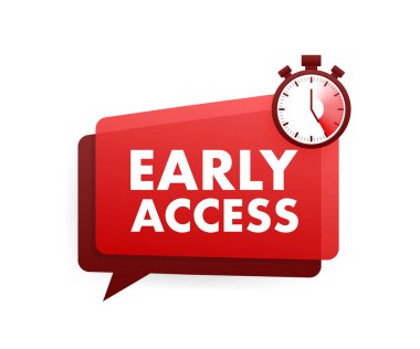 Kırmızı erken erişimi olan klasik bir ikon. Vektör simgesi izole edilmiş şablon.