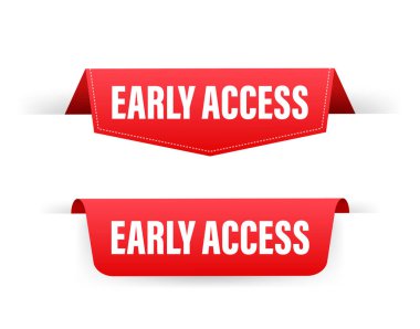 Kırmızı erken erişimi olan klasik bir ikon. Vektör simgesi izole edilmiş şablon.