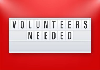 Işık kutusu, mesaj gönüllüleriyle iş konsepti gerekli. Vektör stok illüstrasyonu.