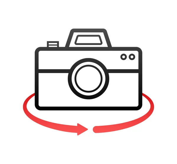Кнопка Переключателем Камеры Rerow Icon Векторная Иллюстрация — стоковый вектор