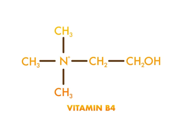 ビタミンB4 ビタミンB4アイコン構造 ベクターイラスト — ストックベクタ
