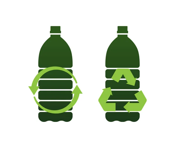 Recycling Symbool Plastic Recyclen Milieu Ecologie Natuurbeschermingsconcept Vectorvoorraadillustratie — Stockvector