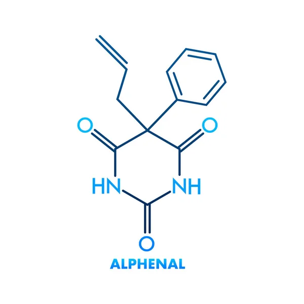 Αλφική Φόρμουλα Αλφενική Χημική Μοριακή Δομή — Διανυσματικό Αρχείο