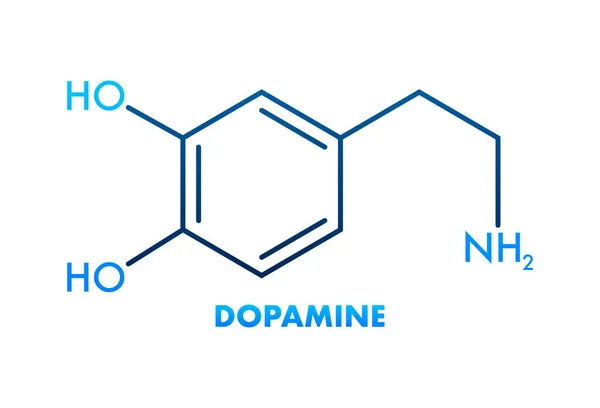 Absztrakt Ikon Dopamin Formulával Dopamin Képlet — Stock Vector
