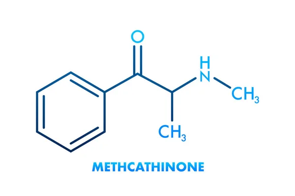 Methcathinone Fórmula Para Diseño Médico Fórmula Química Metcatinona Sobre Fondo — Vector de stock