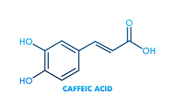 カフェイン酸だ カフェイン酸 任意の目的のための素晴らしいデザイン — ストックベクタ
