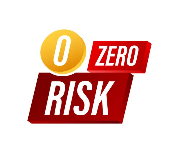 Zero Risk Style White Background Vector Illustration — Stock Vector
