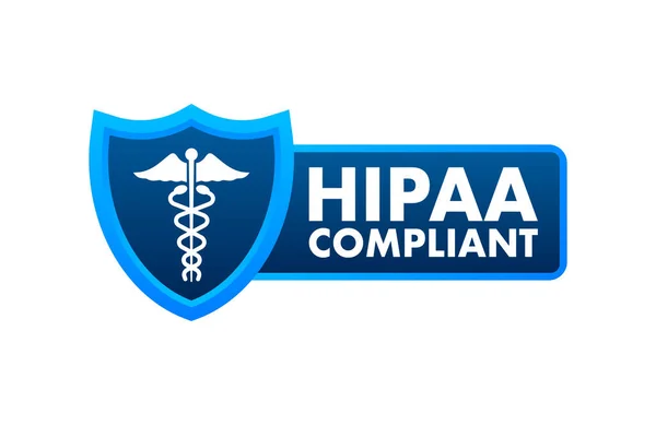 Hipaa uyumlu. İşaretleme simgesi. Vektör Tasarımı Logosu sembolü