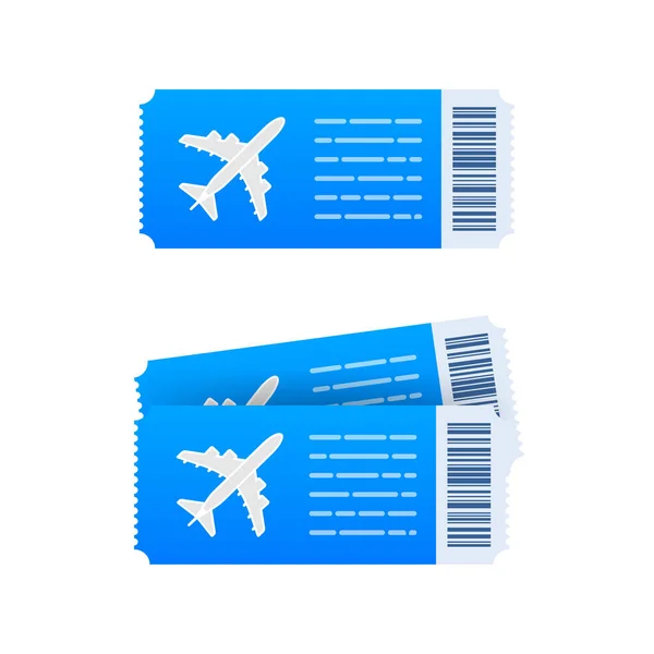 Repülőjegyek Vagy Beszállókártya Különleges Szolgálati Borítékban Vektorállomány Illusztrációja — Stock Vector