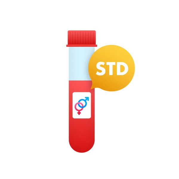 Std Para Design Banner Std Ícone Vetor Doença Sexualmente Transmissível —  Vetores de Stock