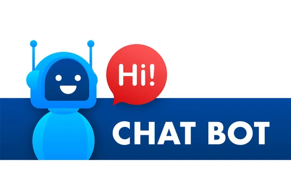 Chat Bot Usando Computadora Portátil Robot Asistencia Virtual Del Sitio — Archivo Imágenes Vectoriales