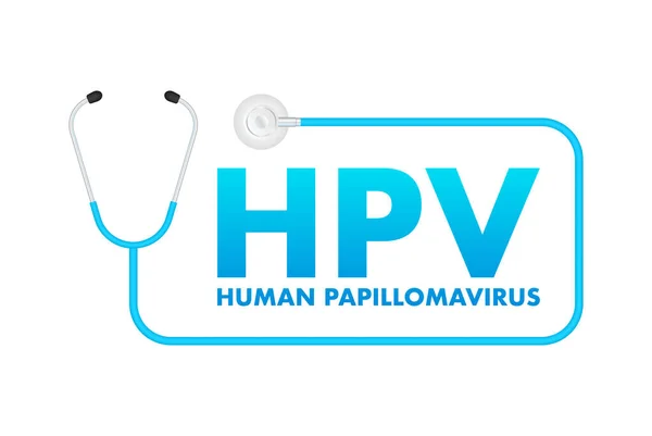 Ilustración Dibujos Animados Con Virus Del Papiloma Humano Virus Del — Vector de stock