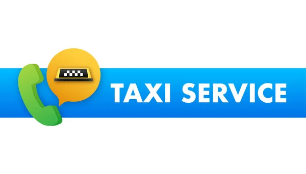 Taxi Car Servicio Taxi Tráfico Público Aparcamiento Vector Ilustración — Archivo Imágenes Vectoriales