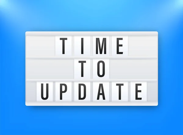 Lightbox Time Update Мегафонный Баннер Веб Дизайн — стоковый вектор