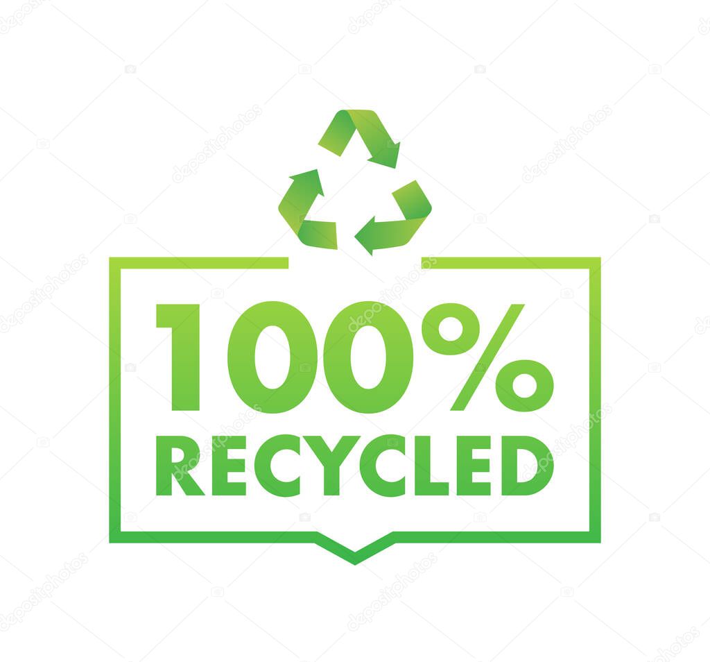 Button for paper design. Sustainable packaging. Flat 100 percent recycled for paper design.