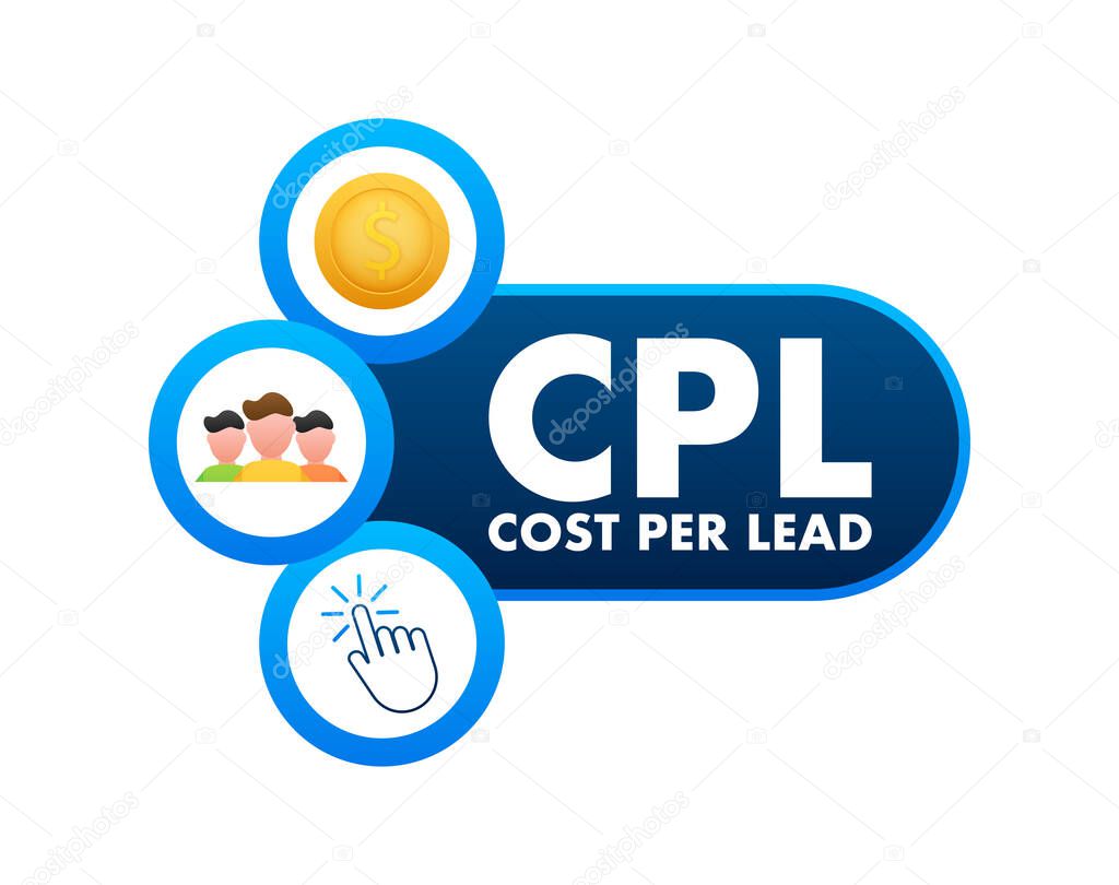 Cost lead per website. Online marketing concept. Digital marketing concept.