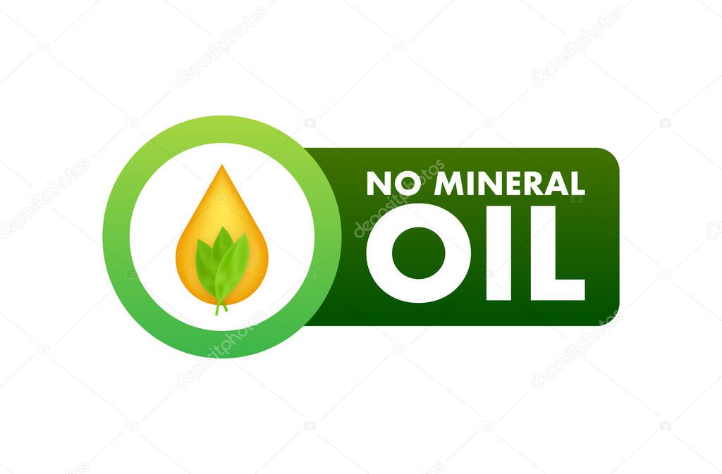 No mineral oil. Vector design. Vector icon. Logo symbol.