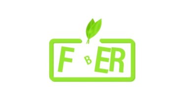 Fiber Rozet beyaz arka planda izole edildi. Vejetaryen Düğmesi. Hareket grafikleri