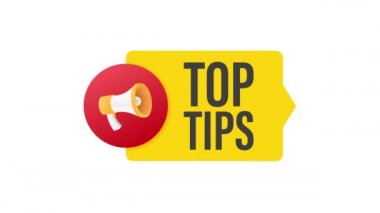 Metin uçlu megafon afişi. Hareket grafikleri .