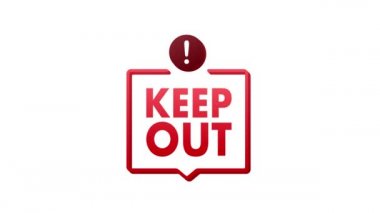 Tehlikeyi uzak tut, her türlü amaç için harika bir tasarım. Kısıtlama simgesi. Güvenlik etiketi. Hareket grafikleri