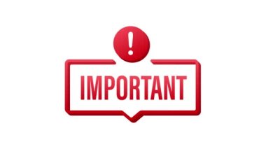 Kırmızı etikete yazılmış önemli bir şey. Reklam tabelası. Hareket grafikleri