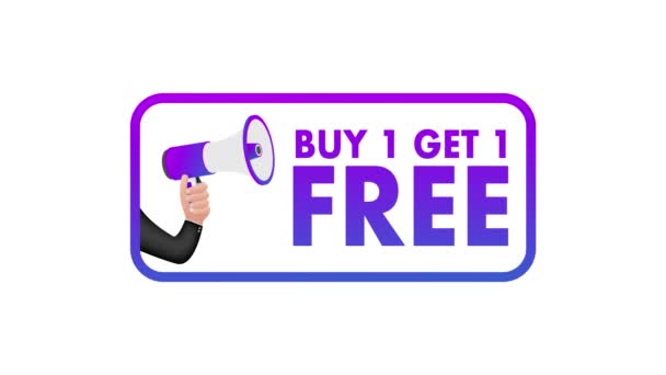 Megafon Banner Geschäftskonzept Mit Text Kaufen Sie Get Free Ausverkauf — Stockvideo