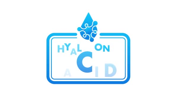 Hyaluronzuur Abstracte Stijl Blauwe Achtergrond Medische Infographic — Stockvideo
